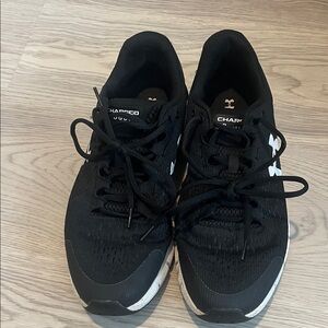 Under Armour Black and White Running Shoes